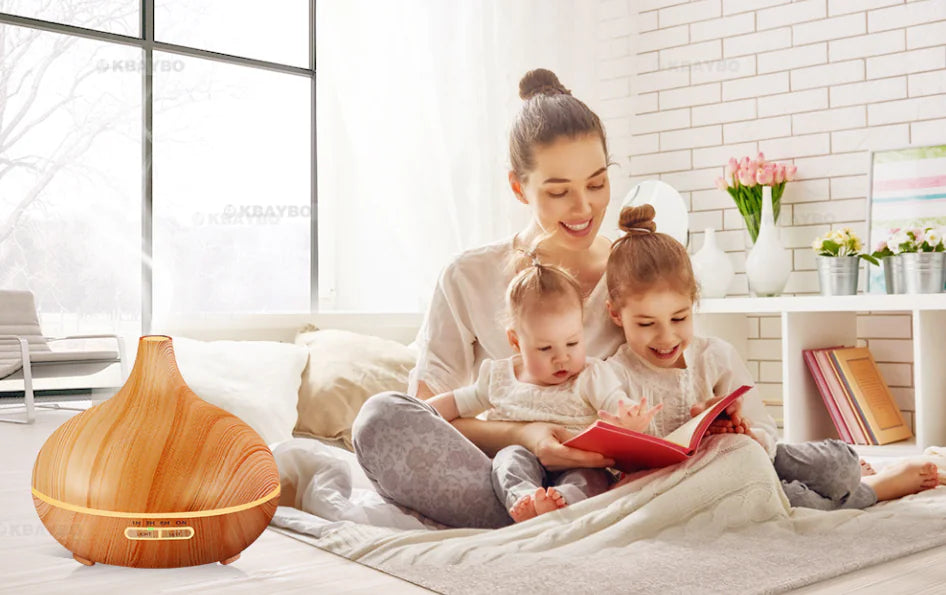 Wood Grain Aroma Diffuser with Remote