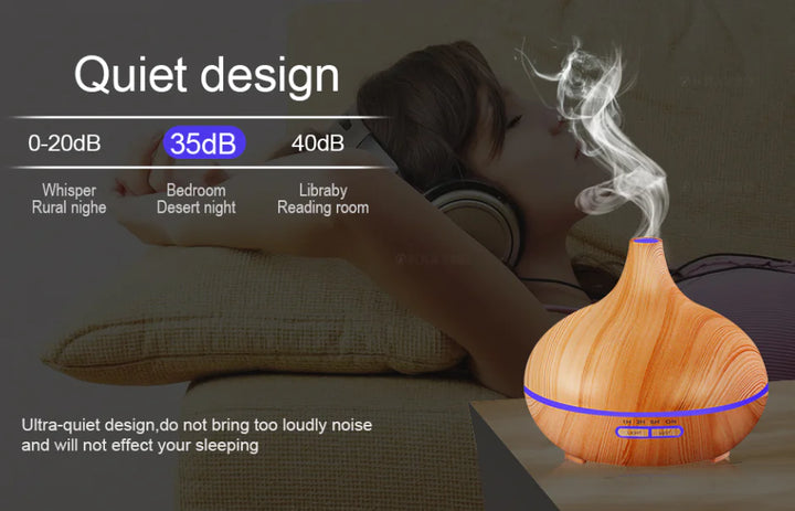 Wood Grain Aroma Diffuser with Remote